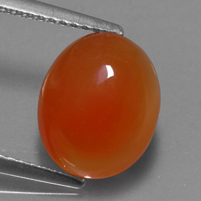 Cornalina laranja natural 4,11ct, transparente, transparente/translúcido