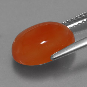 Cornalina laranja natural 4,11ct, transparente, transparente/translúcido