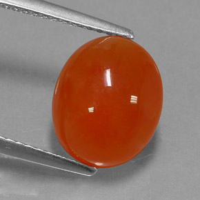 Cornalina laranja natural 3,80ct, transparente, transparente/translúcido