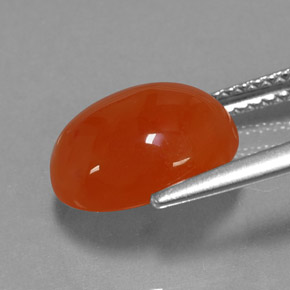 Cornalina laranja natural 3,80ct, transparente, transparente/translúcido