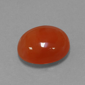 Cornalina laranja natural 3,43ct, transparente, transparente/translúcido