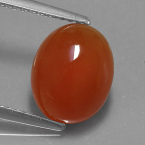 Cornalina laranja natural 3,44ct, transparente, transparente/translúcido