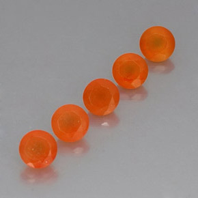 Pedras preciosas de cornalina laranja natural de  ct, transparente, transparente/translúcido