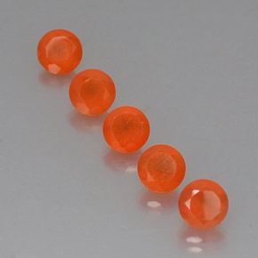 Pedras preciosas de cornalina laranja natural de  ct, transparente, transparente/translúcido