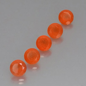 Pedras preciosas de cornalina laranja natural de  ct, transparente, transparente/translúcido