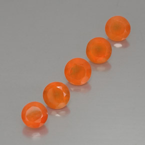 Pedras preciosas de cornalina laranja natural de  ct, transparente, transparente/translúcido