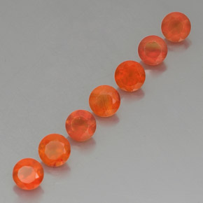 Pedras preciosas de cornalina laranja natural de  ct, transparente, transparente/translúcido