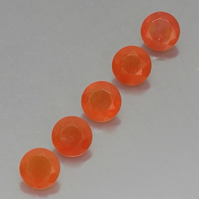 Pedras preciosas de cornalina laranja natural de  ct, transparente, transparente/translúcido