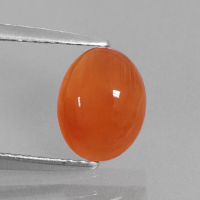 Cornalina Laranja Natural 1,82ct, Transparente, Transparente/Translúcido