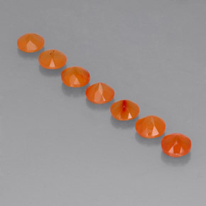 Pedras preciosas de cornalina laranja natural de  ct, transparente, transparente/translúcido