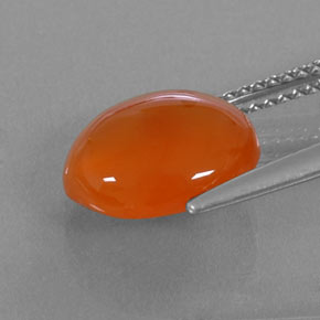 Cornalina Laranja Natural 3.17ct, Transparente, Transparente/Translúcido