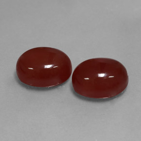 Pedras preciosas de cornalina vermelho natural de  ct, corte oval, translúcido