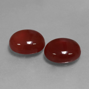 Pedras preciosas de cornalina vermelho natural de  ct, corte oval, translúcido