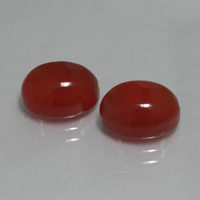 Pedras preciosas de cornalina vermelho natural de  ct, corte oval, translúcido