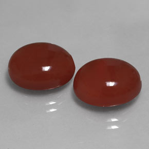 Pedras preciosas de cornalina vermelho natural de  ct, corte oval, translúcido