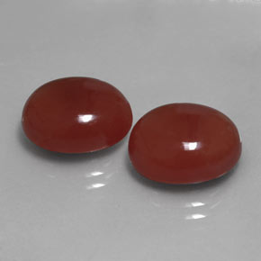 Pedras preciosas de cornalina vermelho natural de  ct, corte oval, translúcido