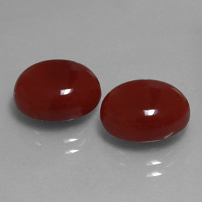 Pedras preciosas de cornalina vermelho natural de  ct, corte oval, translúcido