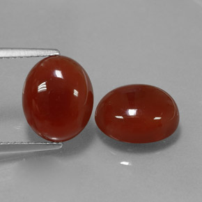 Pedras preciosas de cornalina vermelho natural de  ct, corte oval, translúcido