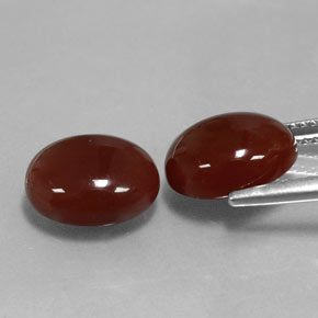 Pedras preciosas de cornalina vermelho natural de  ct, corte oval, translúcido
