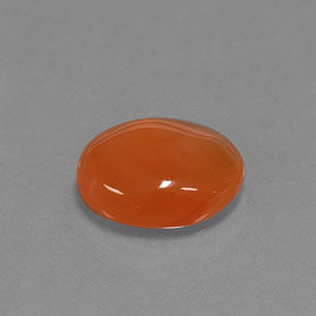 Cornalina laranja natural 3,69ct, corte oval, translúcido