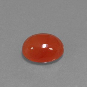 Cornalina laranja natural 3,53ct, corte oval, translúcido