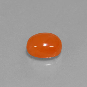 Cornalina laranja natural 2,38ct, corte oval, translúcido