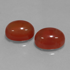Pedras preciosas de cornalina laranja natural de  ct, corte oval, translúcido