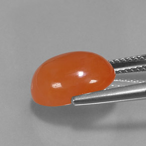 Cornalina laranja natural 4,95ct, transparente, transparente/translúcido