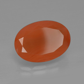 Cornalina Laranja Natural 5.04ct, Corte Oval, Translúcido