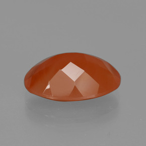 Cornalina Laranja Natural 5.04ct, Corte Oval, Translúcido