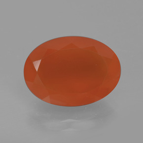 Cornalina laranja natural 5,42ct, corte oval, translúcido