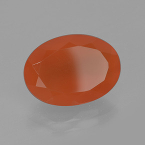 Cornalina laranja natural 5,42ct, corte oval, translúcido