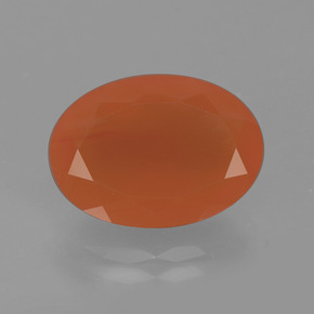Cornalina laranja natural 5,60ct, corte oval, translúcido