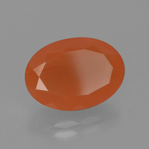 Cornalina laranja natural 5,60ct, corte oval, translúcido