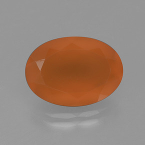 Cornalina Laranja Natural 4,82ct, Corte Oval, Translúcido