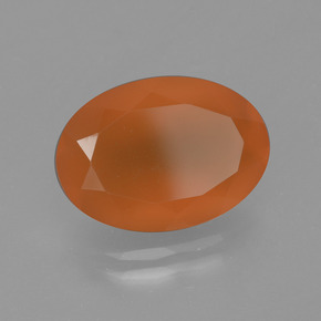 Cornalina Laranja Natural 4,82ct, Corte Oval, Translúcido