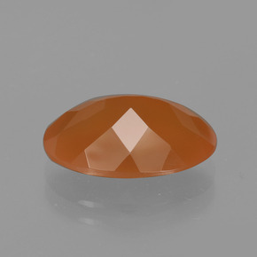 Cornalina Laranja Natural 4,82ct, Corte Oval, Translúcido