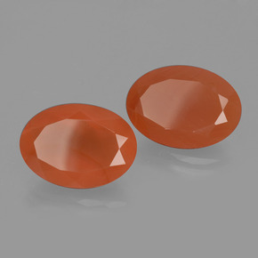 Pedras preciosas de Cornalina Laranja natural de 9.47 ct, Corte Oval, Translúcido
