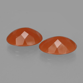 Pedras preciosas de Cornalina Laranja natural de 9.47 ct, Corte Oval, Translúcido