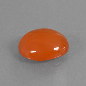 Cornalina laranja natural 2,36ct, corte oval, translúcido