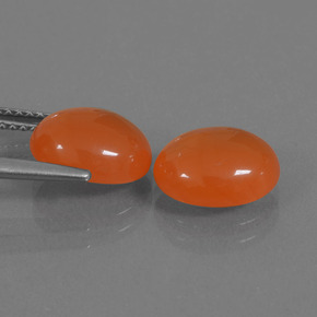 Pedras preciosas de Cornalina Laranja Médio natural de 5.12 ct, Corte Oval, Translúcido