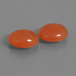Pedras preciosas de Cornalina fogo laranja natural de 4.30 ct, Corte Oval, Translúcido