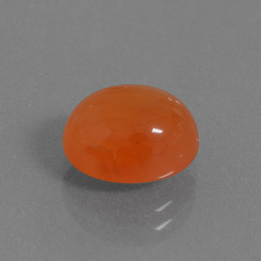 Cornalina Laranja Natural 3.33ct, Corte Oval, Translúcido