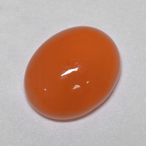 Cornalina Laranja Natural 2.56ct, Corte Oval, Translúcido