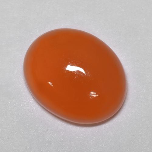 Cornalina Laranja Natural 2.56ct, Corte Oval, Translúcido