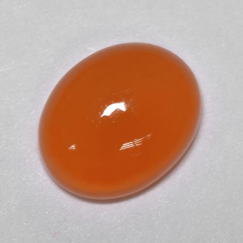 Cornalina Laranja Natural 2.56ct, Corte Oval, Translúcido