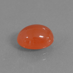 Cornalina laranja natural 2,12ct, corte oval, translúcido