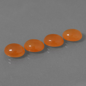 Pedras preciosas de Cornalina Laranja natural de 7.92 ct, Corte Oval, Translúcido