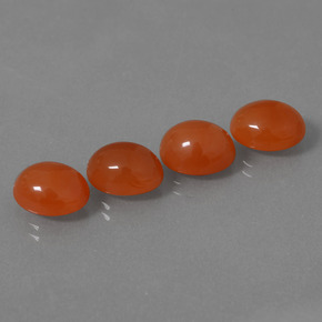 Pedras preciosas de Cornalina Fogo vermelho natural de 11.97 ct, Corte Oval, Translúcido