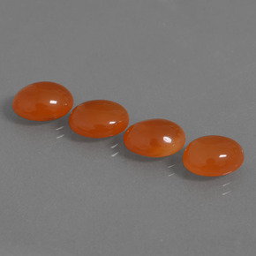 Pedras preciosas de Cornalina Laranja natural de 9.90 ct, Corte Oval, Translúcido